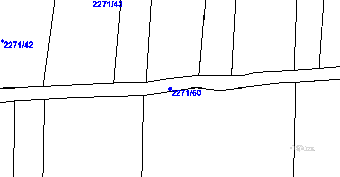 Parcela st. 2271/60 v KÚ Drahotuše, Katastrální mapa
