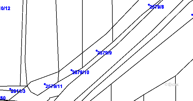 Parcela st. 2579/9 v KÚ Drahotuše, Katastrální mapa