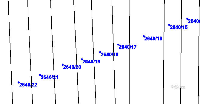 Parcela st. 2640/18 v KÚ Drahotuše, Katastrální mapa