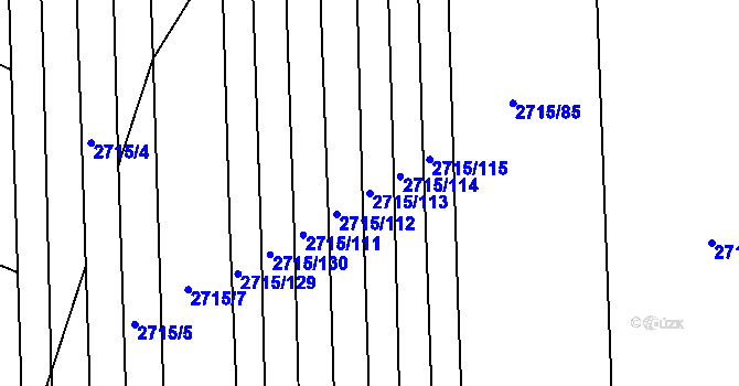 Parcela st. 2715/113 v KÚ Drahotuše, Katastrální mapa