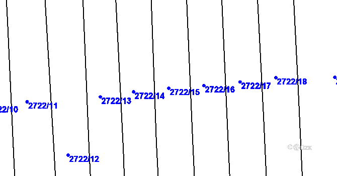 Parcela st. 2722/15 v KÚ Drahotuše, Katastrální mapa