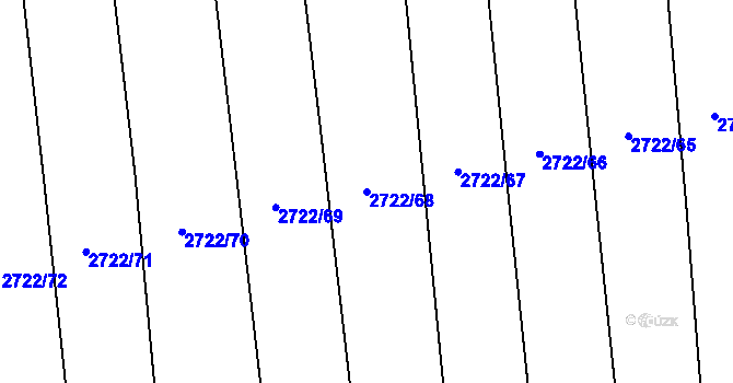 Parcela st. 2722/68 v KÚ Drahotuše, Katastrální mapa
