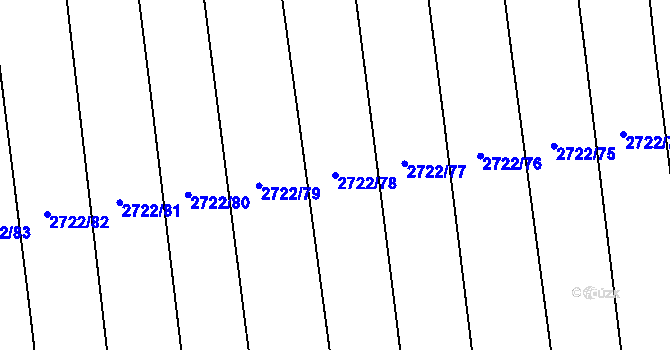Parcela st. 2722/78 v KÚ Drahotuše, Katastrální mapa