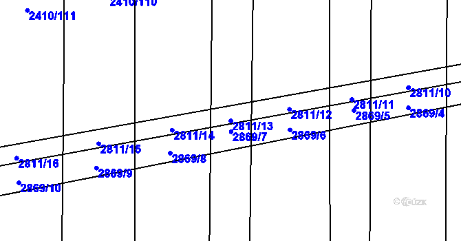 Parcela st. 2811/13 v KÚ Drahotuše, Katastrální mapa