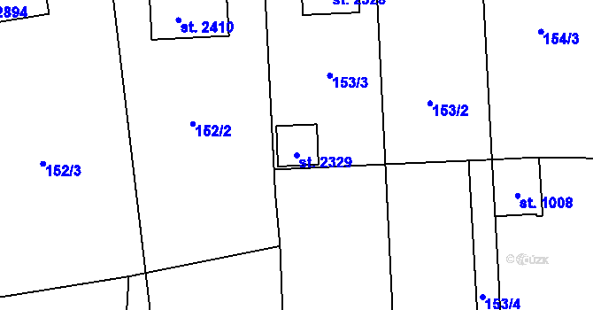 Parcela st. 2329 v KÚ Drahotuše, Katastrální mapa