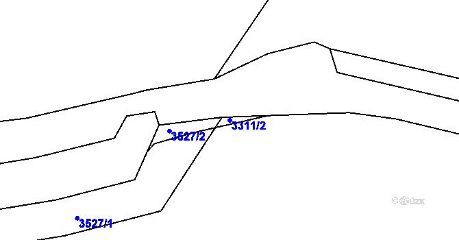 Parcela st. 3311/2 v KÚ Drahov, Katastrální mapa