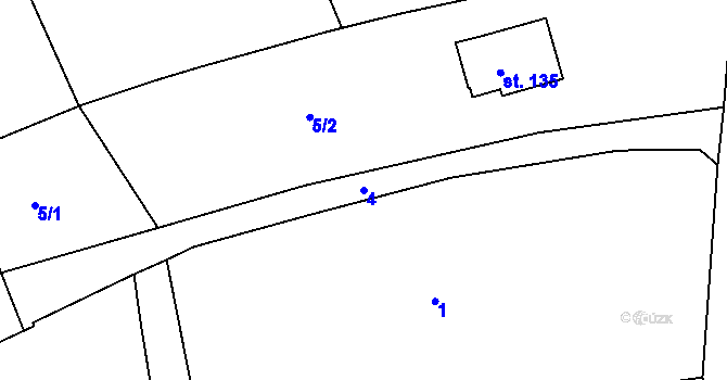 Parcela st. 4 v KÚ Drahov, Katastrální mapa