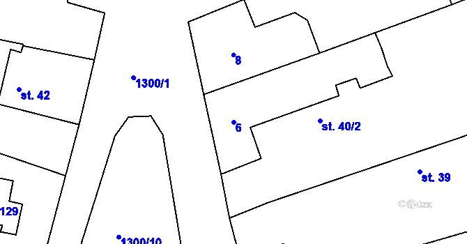 Parcela st. 6 v KÚ Drahov, Katastrální mapa