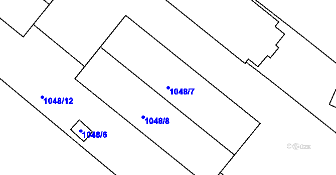 Parcela st. 1048/7 v KÚ Drahov, Katastrální mapa