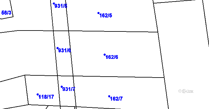 Parcela st. 162/6 v KÚ Drachkov, Katastrální mapa