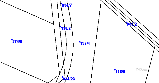 Parcela st. 138/4 v KÚ Drachkov, Katastrální mapa