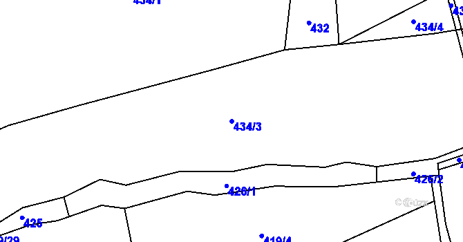 Parcela st. 434/3 v KÚ Drachkov, Katastrální mapa