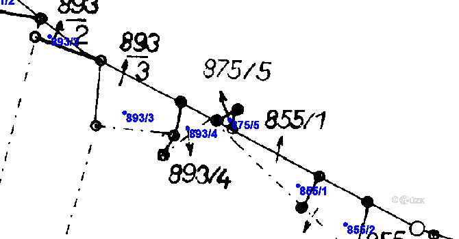 Parcela st. 875/5 v KÚ Dráchov, Katastrální mapa