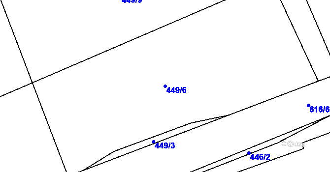 Parcela st. 449/6 v KÚ Drásov u Příbramě, Katastrální mapa
