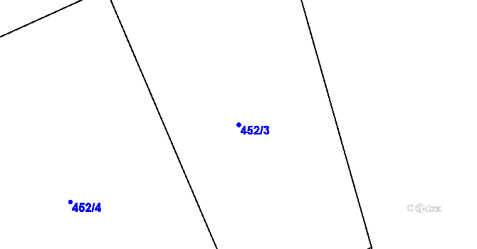 Parcela st. 452/3 v KÚ Drásov u Příbramě, Katastrální mapa