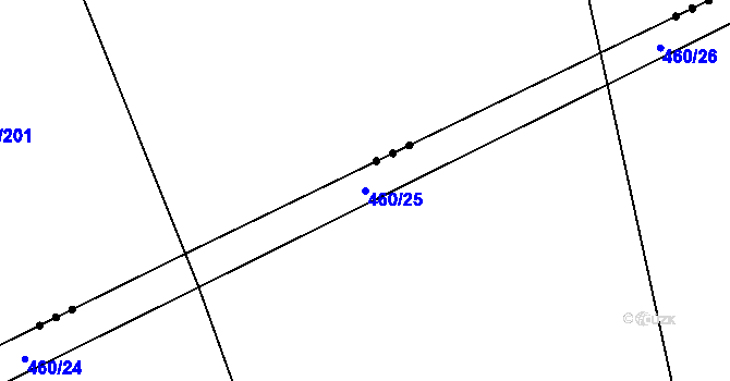 Parcela st. 460/25 v KÚ Drásov u Příbramě, Katastrální mapa