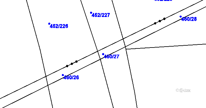 Parcela st. 460/27 v KÚ Drásov u Příbramě, Katastrální mapa