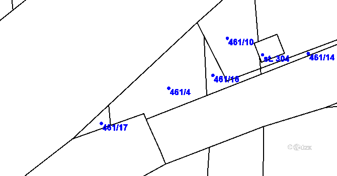 Parcela st. 461/4 v KÚ Drásov u Příbramě, Katastrální mapa