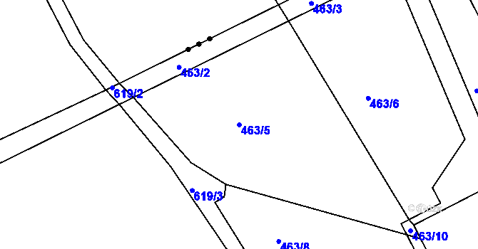 Parcela st. 463/5 v KÚ Drásov u Příbramě, Katastrální mapa