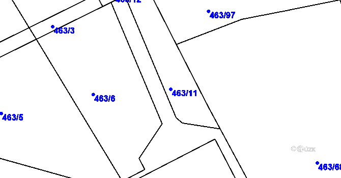 Parcela st. 463/11 v KÚ Drásov u Příbramě, Katastrální mapa