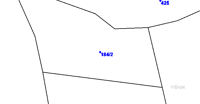 Parcela st. 184/2 v KÚ Drásov u Příbramě, Katastrální mapa