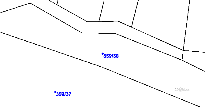 Parcela st. 359/38 v KÚ Drásov u Příbramě, Katastrální mapa
