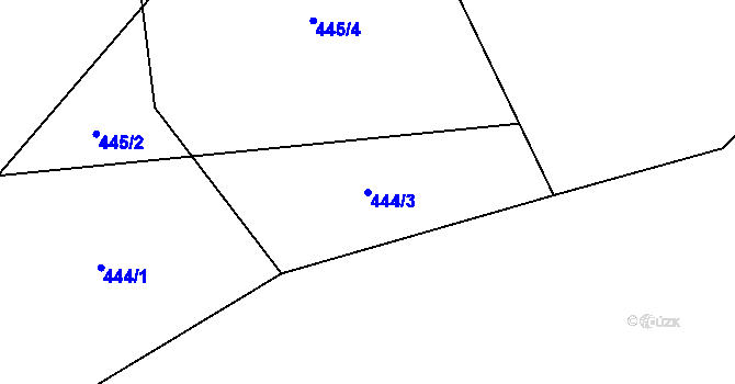 Parcela st. 444/3 v KÚ Drásov u Příbramě, Katastrální mapa