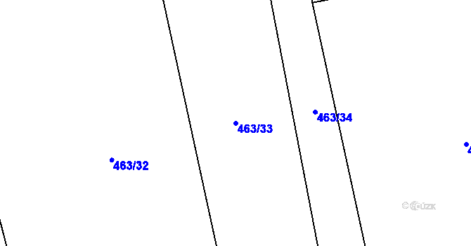 Parcela st. 463/33 v KÚ Drásov u Příbramě, Katastrální mapa