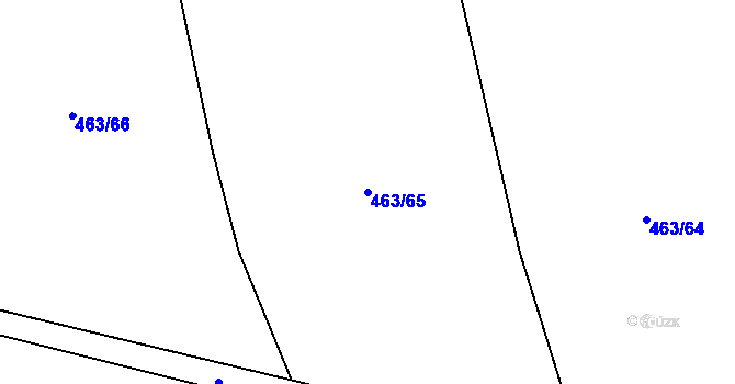 Parcela st. 463/65 v KÚ Drásov u Příbramě, Katastrální mapa