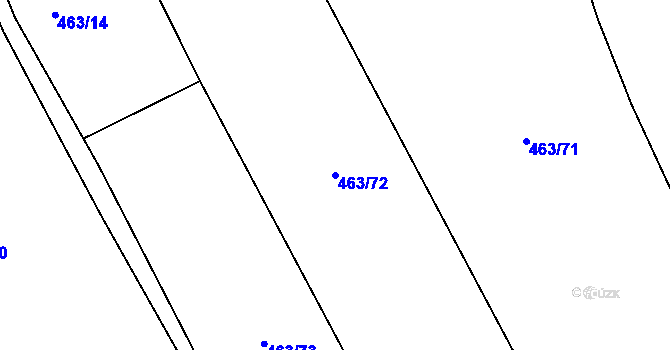 Parcela st. 463/72 v KÚ Drásov u Příbramě, Katastrální mapa