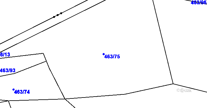 Parcela st. 463/75 v KÚ Drásov u Příbramě, Katastrální mapa