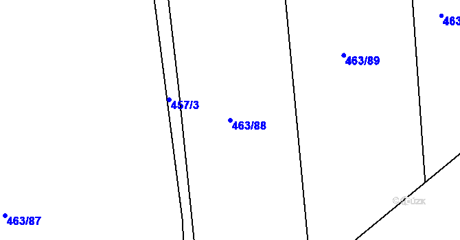 Parcela st. 463/88 v KÚ Drásov u Příbramě, Katastrální mapa
