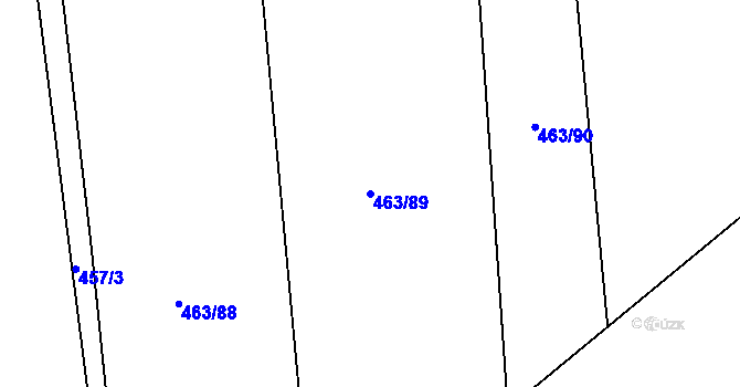 Parcela st. 463/89 v KÚ Drásov u Příbramě, Katastrální mapa