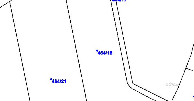 Parcela st. 464/18 v KÚ Drásov u Příbramě, Katastrální mapa
