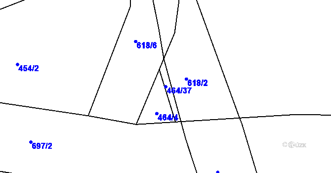 Parcela st. 464/37 v KÚ Drásov u Příbramě, Katastrální mapa