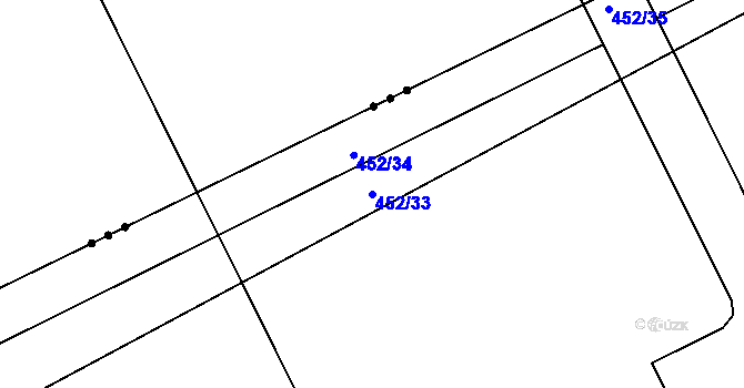 Parcela st. 452/33 v KÚ Drásov u Příbramě, Katastrální mapa