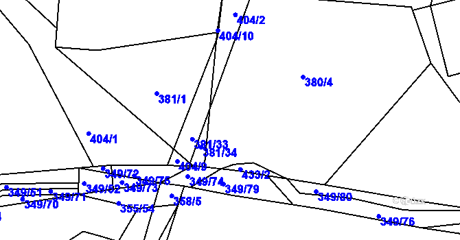 Parcela st. 404/12 v KÚ Drásov u Příbramě, Katastrální mapa