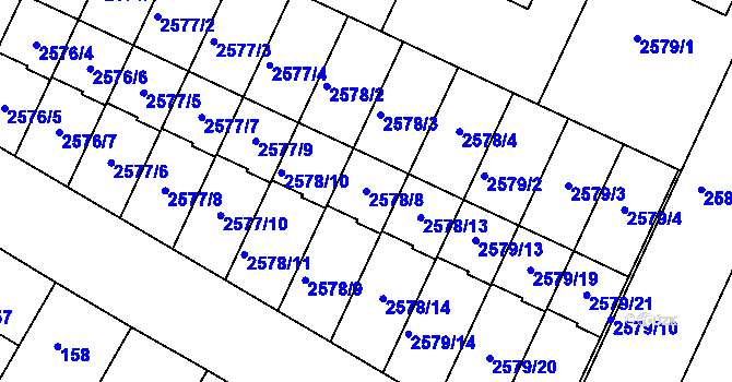 Parcela st. 2578/8 v KÚ Drásov, Katastrální mapa