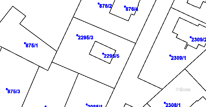 Parcela st. 2295/5 v KÚ Drásov, Katastrální mapa