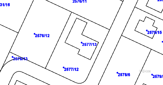 Parcela st. 2577/13 v KÚ Drásov, Katastrální mapa