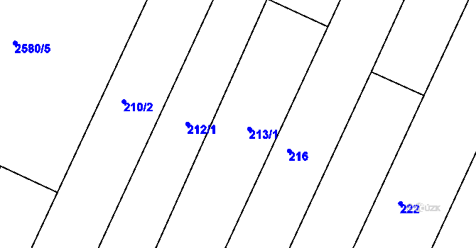 Parcela st. 213 v KÚ Drásov, Katastrální mapa