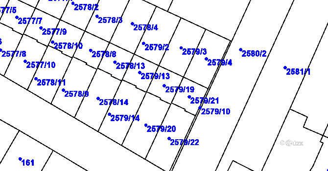 Parcela st. 2579/19 v KÚ Drásov, Katastrální mapa