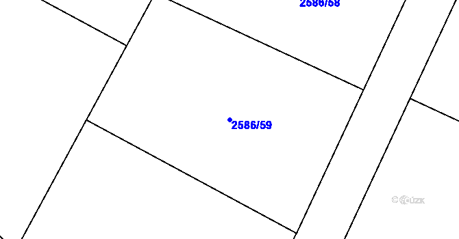 Parcela st. 2586/59 v KÚ Drásov, Katastrální mapa