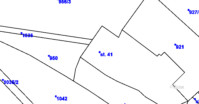 Parcela st. 41 v KÚ Chramiště, Katastrální mapa
