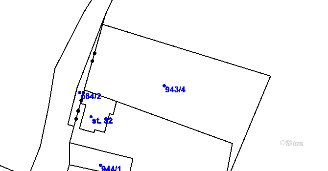 Parcela st. 943/4 v KÚ Chramiště, Katastrální mapa