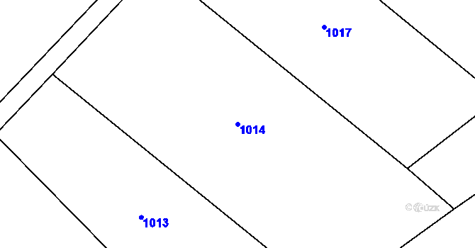Parcela st. 1014 v KÚ Dražice, Katastrální mapa