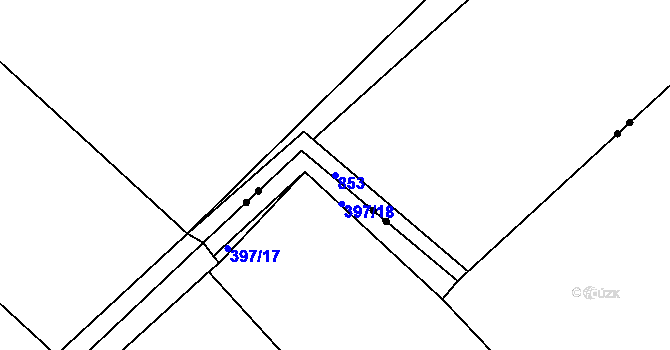 Parcela st. 853 v KÚ Dražice, Katastrální mapa
