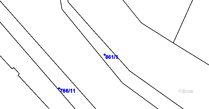 Parcela st. 861/1 v KÚ Dražice, Katastrální mapa