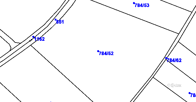 Parcela st. 784/52 v KÚ Dražice, Katastrální mapa