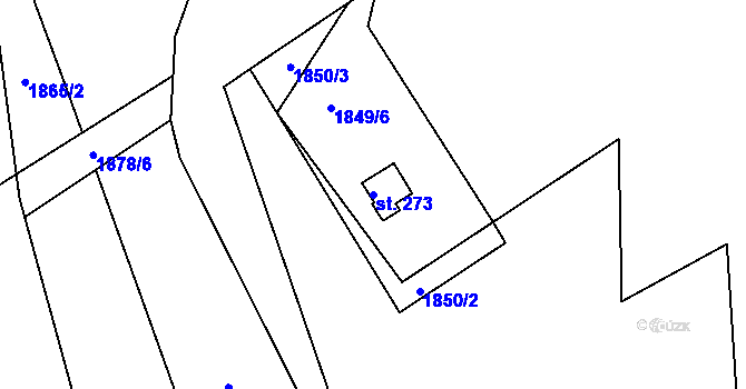 Parcela st. 273 v KÚ Dražice u Tábora, Katastrální mapa
